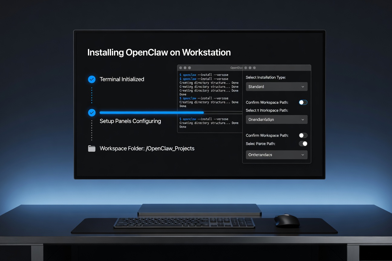 OpenClaw install terminal walkthrough visual